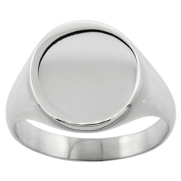 Surgical Stainless Steel Oval Signet Ring